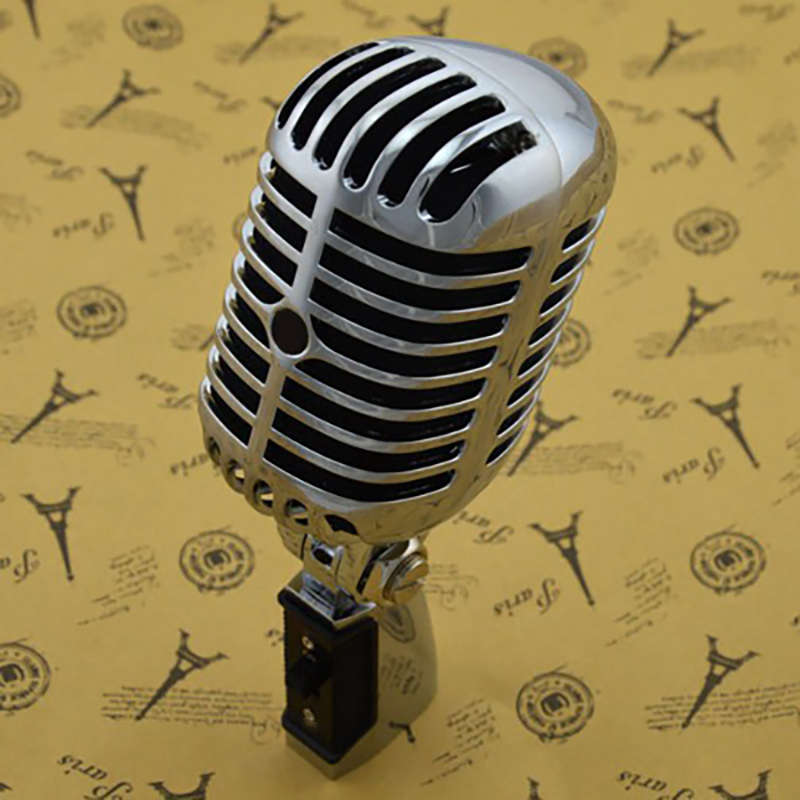 Wired Vintage Classic Microphone Good Dynamic Moving Coil Mike Deluxe Metal Vocal Old Style Ktv Mic Mike