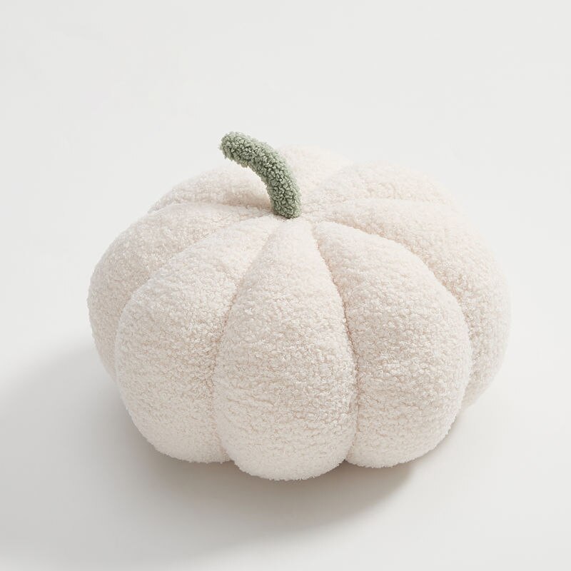 Styl skandynawski streszczenie poduszka podłogowa ciepłe siedzisko sofy poduszki puszyste Butt Pads Tatami materac pluszowe zabawki fotografia rekwizyty: White  pumpkin 35cm