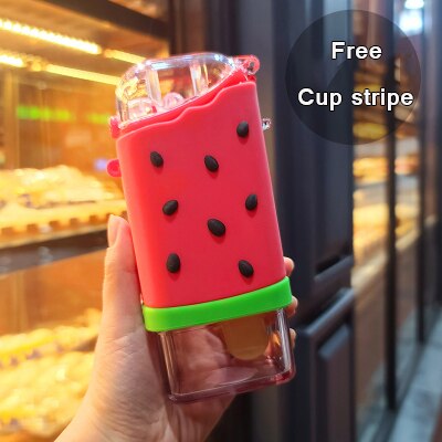 Cute Ice Cream Popsicle Water Bottle 400ml - Leakproof BPA-Free Bottle With Adjustable Shoulder Strap - View #6