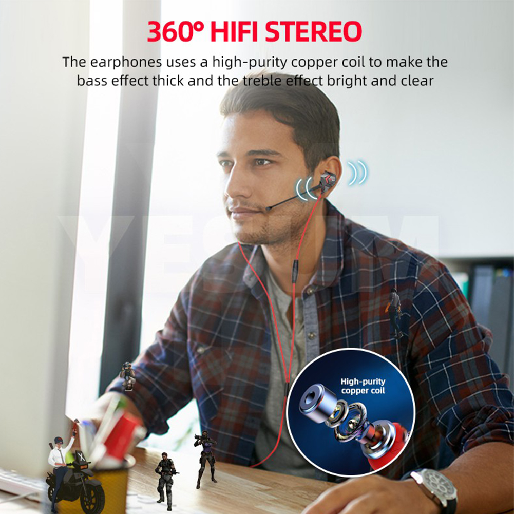 PUBG Spielen Kopfhörer Hifi Stereo verdrahtet Headset Mit Dual Mic Lärm abbrechen Ohrhörer Für Spiele Konferenzen Kommunikation