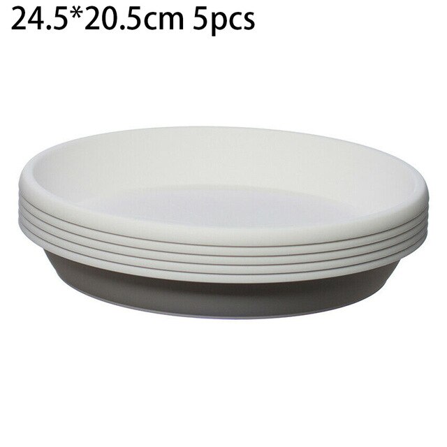 Platte kant plantenbak schaal bloemenhouder pad witte container afval sterk: 24 5 20 5cm