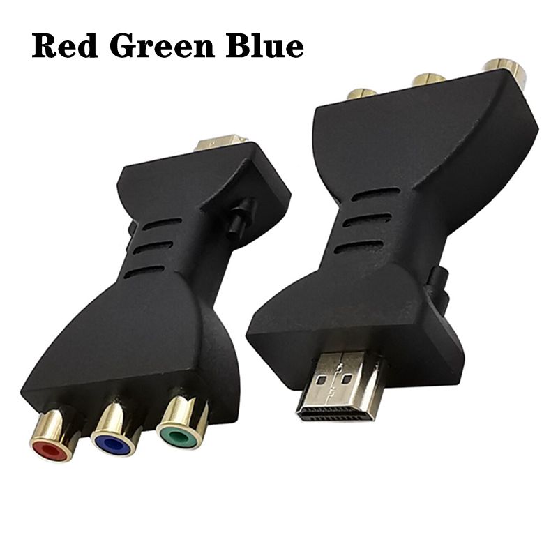 Câble adaptateur HD HDMI vers AV, tête de Lotus 3RCA, rouge, blanc, jaune/rouge, vert, bleu, lecteur connecté à l'adaptateur TV: Orange