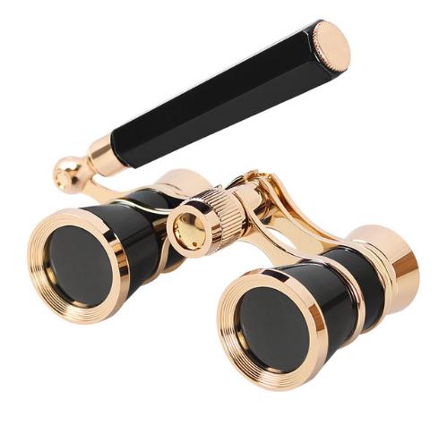 3X25 Oper Fernglas Beschichtet Objektiv Teleskop Oper Gläser Beschichtet Theater Glas Dame Glas Griff Telescopio Frauen Mädchen: Schwarz
