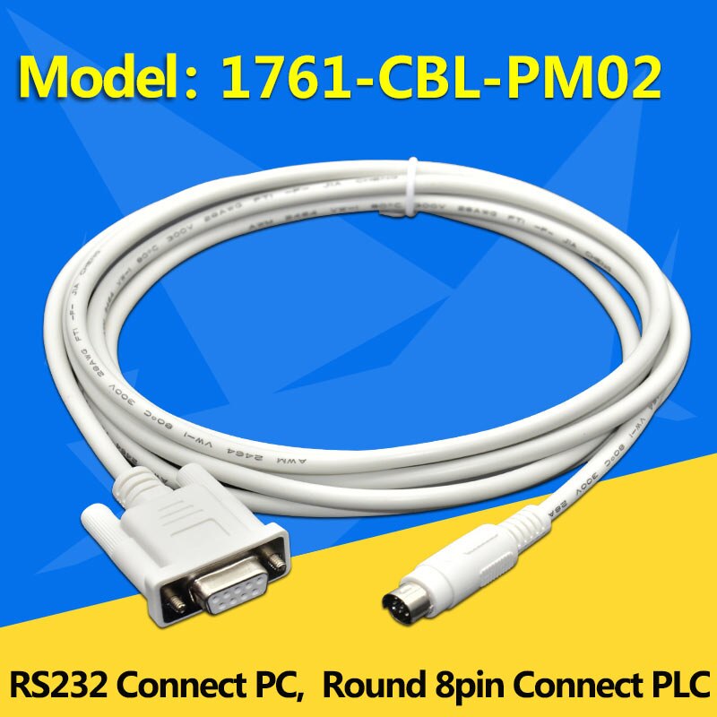 5X 1761-CBL-PM02 5 piezas para Allen Bradley MicroLogix 1000, 1200, 1400, 1500 Cable de programación de PLC 1761CBLPM02 MICROLOGIX