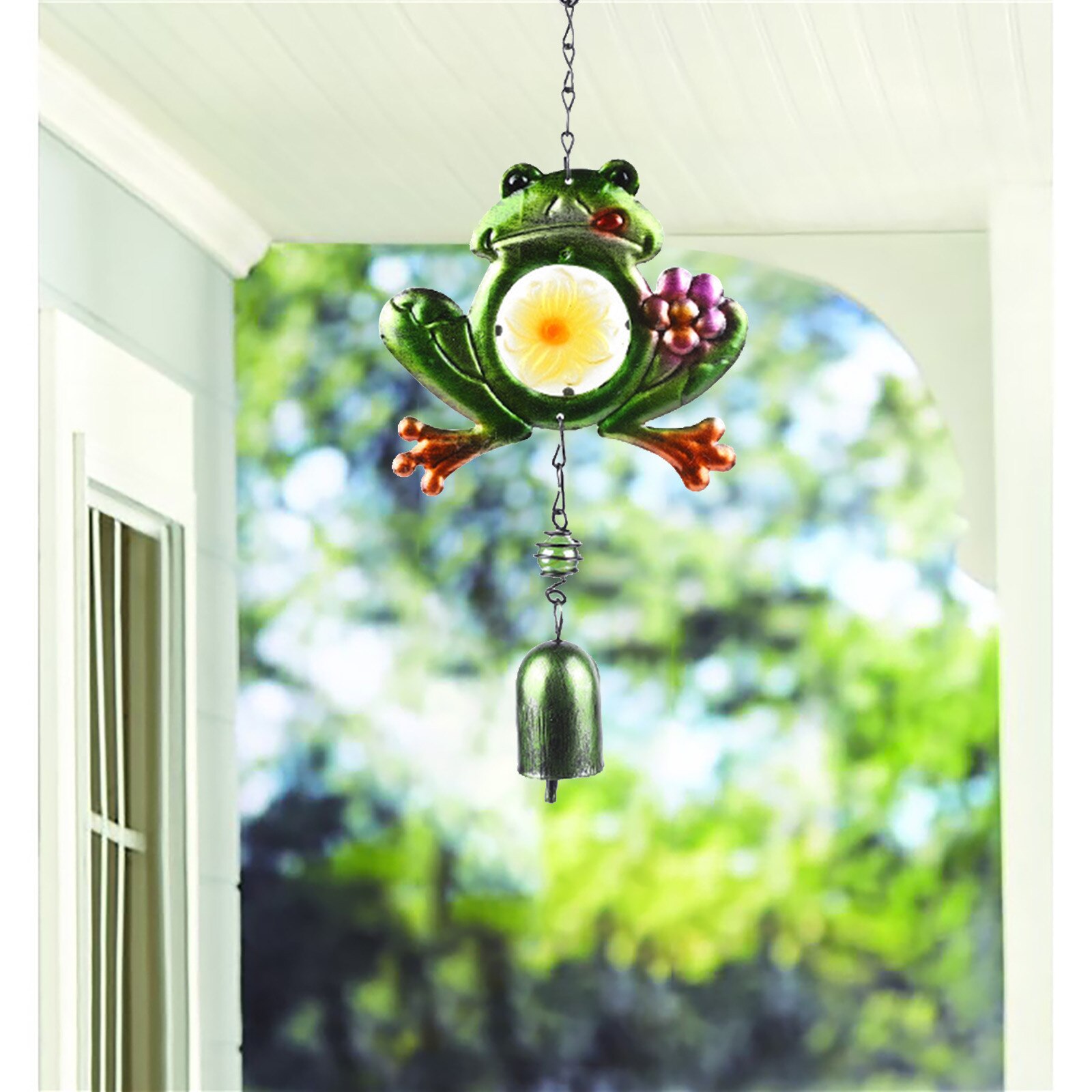 Wind Chime Exquisite Lovely Portable Garden Decoration Frog Wind Chime Garden Pendant For Courtyard Wind Chime