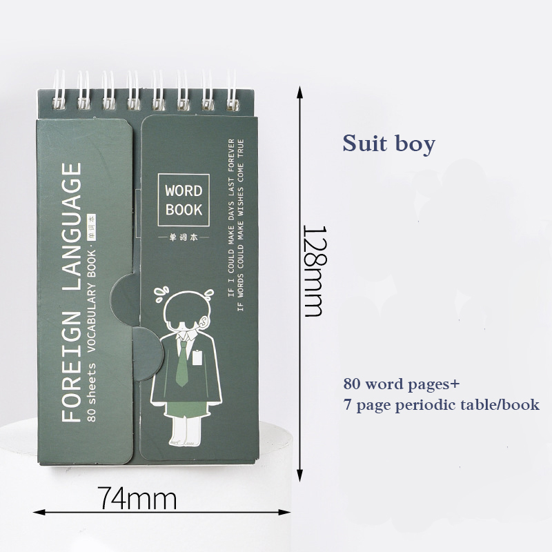 80 Vellen Engels Woordenschat Pocket Memo Pad Buitenlandse Talen Woord Boek Spoel Notebook Draagbare Geheugen Boek School Stationery: Roze