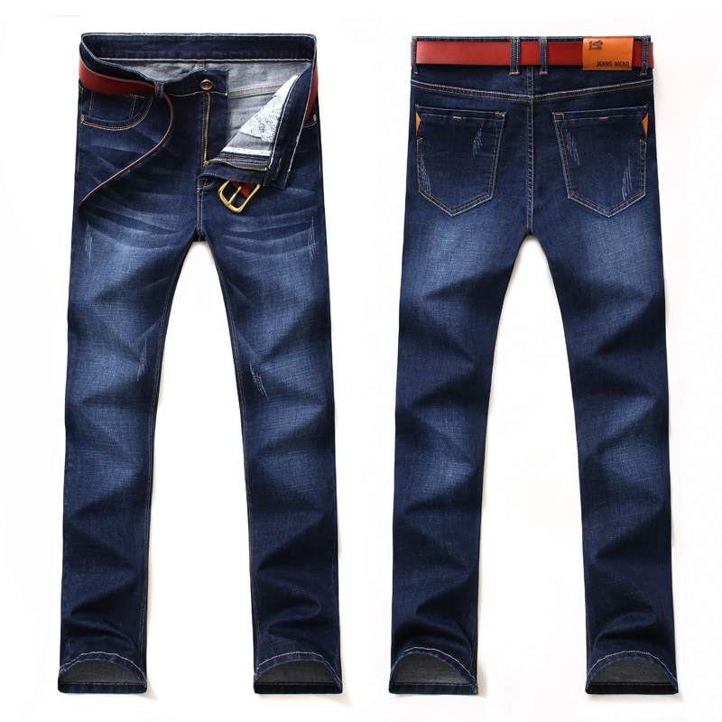 Herre jeans klassisk retro nostalgi straight denim jeans herre plus størrelse 28-38 herre lange bukser bukser mærke biker jean