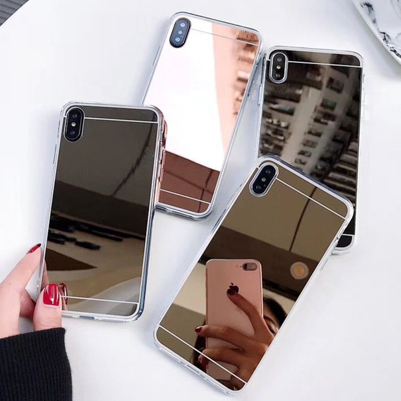 Luxury Mirror Case For Oppo A1k Cases Silicon Hard PC Protective Phone Bumper Realme 3 Pro Realme 5 Realme C2 Cover Coque Fundas