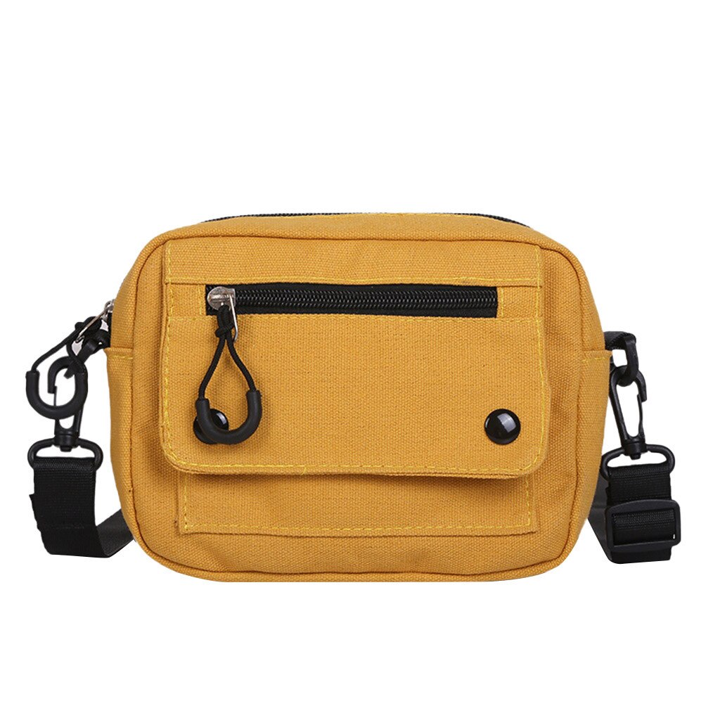 Mulheres Pure Color Bolsa CasualCanvas Pano Tote Sacos de Ombro Ao Ar Livre Saco Do Mensageiro Saco Da Forma Zipper Grátis сумка женская: C