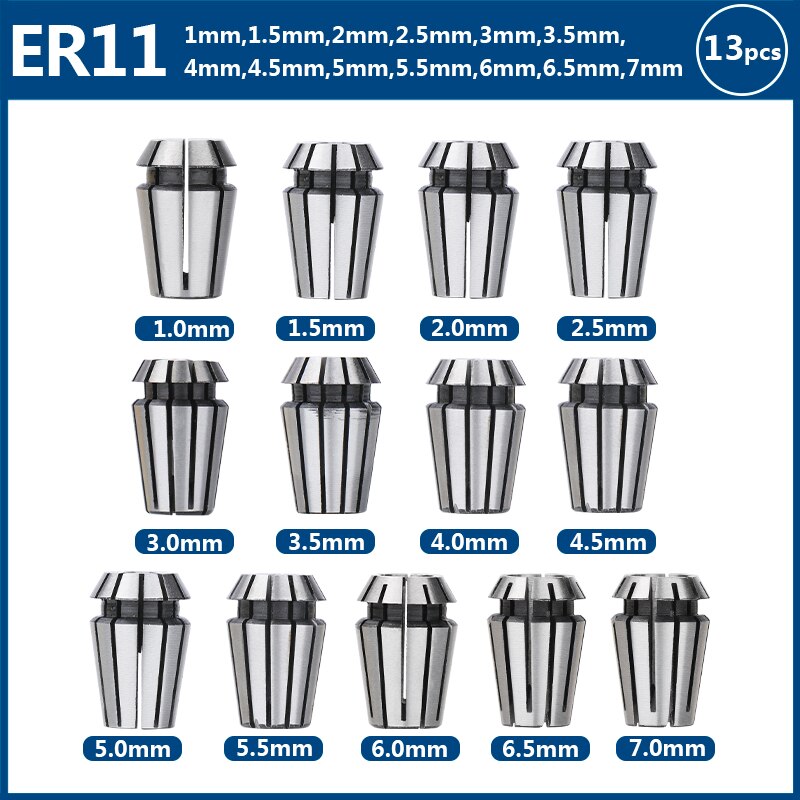 XCAN Spring Collet ER 11 Collet Chuck for CNC Milling Cutter Engraving Machine Spindle Motor Precision Chuck Lathe Tool Holder