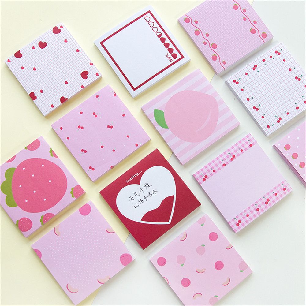 50Sheets Leuke Roze Serie Sticky Notes Kawaii Memo Pad Scrapbooking Planner Stickers Papier Bladwijzers Koreaanse Briefpapier