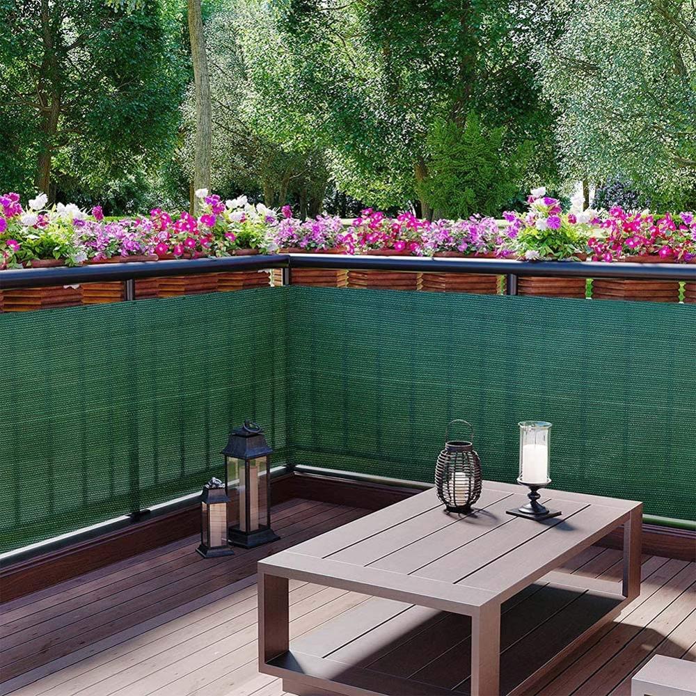 Privacy Fence Screen Mesh,Patio Deck Privacy Screen Shade Netting for Balcony Porch Deck Terrace Patio Backyard Railing -Green