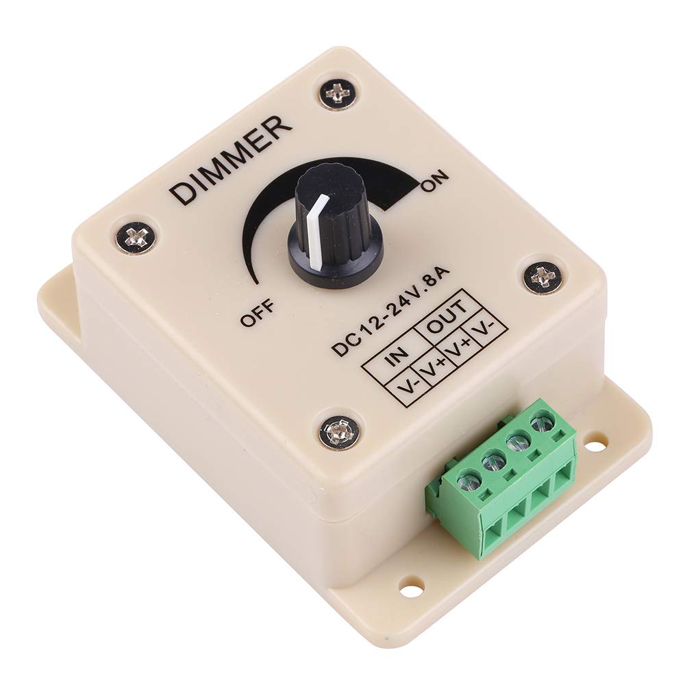 Black LED Dimmer DC 12V 24V 30A 8A Adjustable Brightness Dimmer Controller Switch For Lamp Bulb Strip Driver Single Color Light: 8A Dimmer