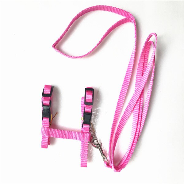 Huisdier kattenhalsband, harnas en riem, verstelbaar van nylon, huisdier tractie, honden- en kittenhalster, halsband voor katten, producten voor katten, huisdier harnas riem: Roze