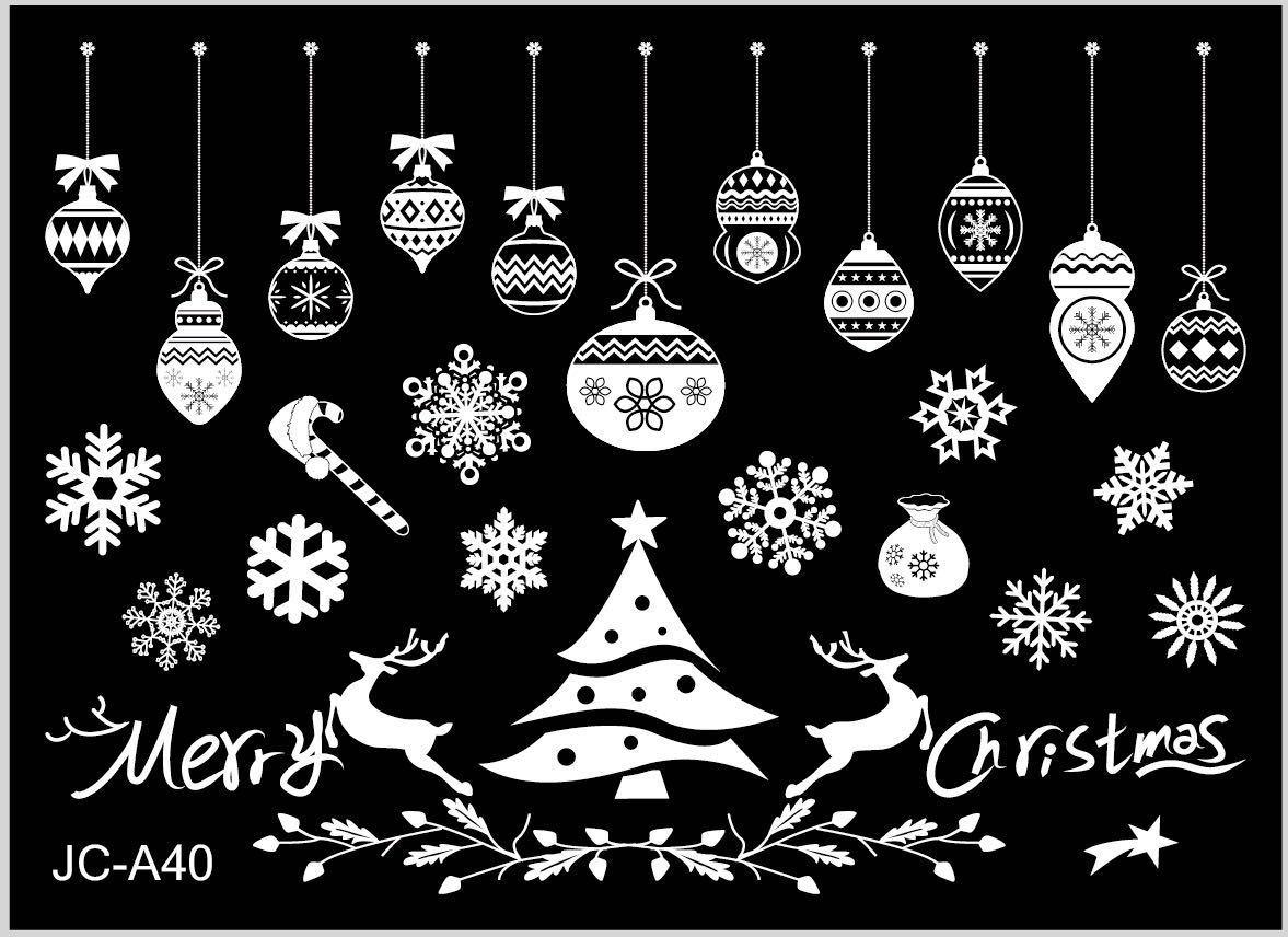 Xmas Christmas Window Decorations Stickers Snowflake Removable Home Decor US AG: Plum