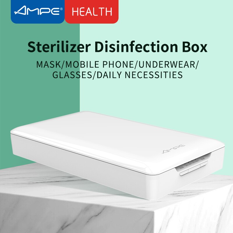 Ampe ultraviolet lightdisinfection box sterilization cell phone box uv, glasses key wallet underwear antivirus, mask sterilizer