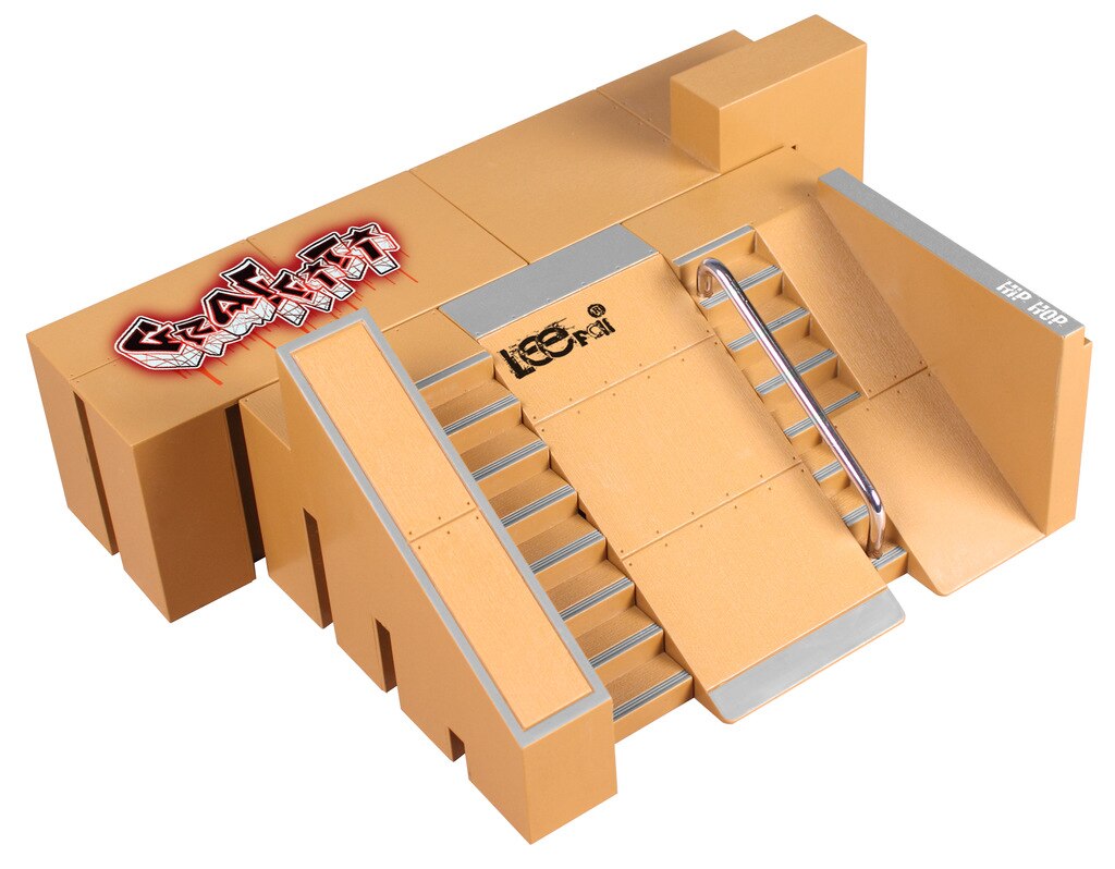 Mini Alloy Finger Skating Board miejsce połączenie zabawki dzieci deskorolka Ramp Track edukacyjne zestaw zabawek dla chłopca urodziny prezenty