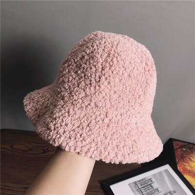 Winter Warm Knitted Hats Ladies Korean Color Matching Wool Fisherman Hats Bucket Hat Women Hat: 6