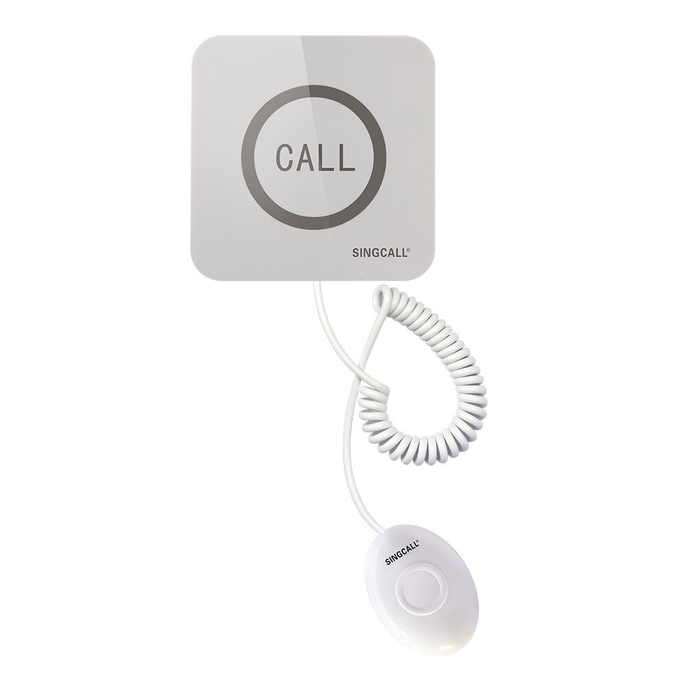 Singcall Wireless Call Bell,Super Grote Tastbaar Knop Met Waterdichte Functie, APE520 Met De Hand Schacht