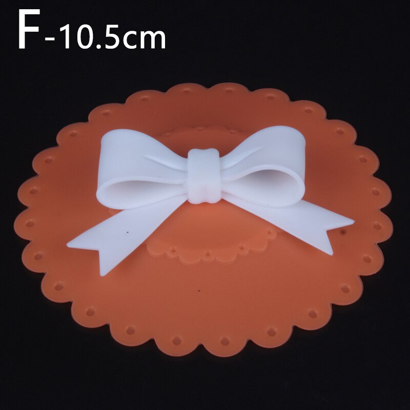 Siliconen bekerdeksels met strik, stofwerende komdeksels, isolatiebekerafdichtingen, mokkendeksels voor glazen bekers, drinkgerei, onderdelen, accessoires: F