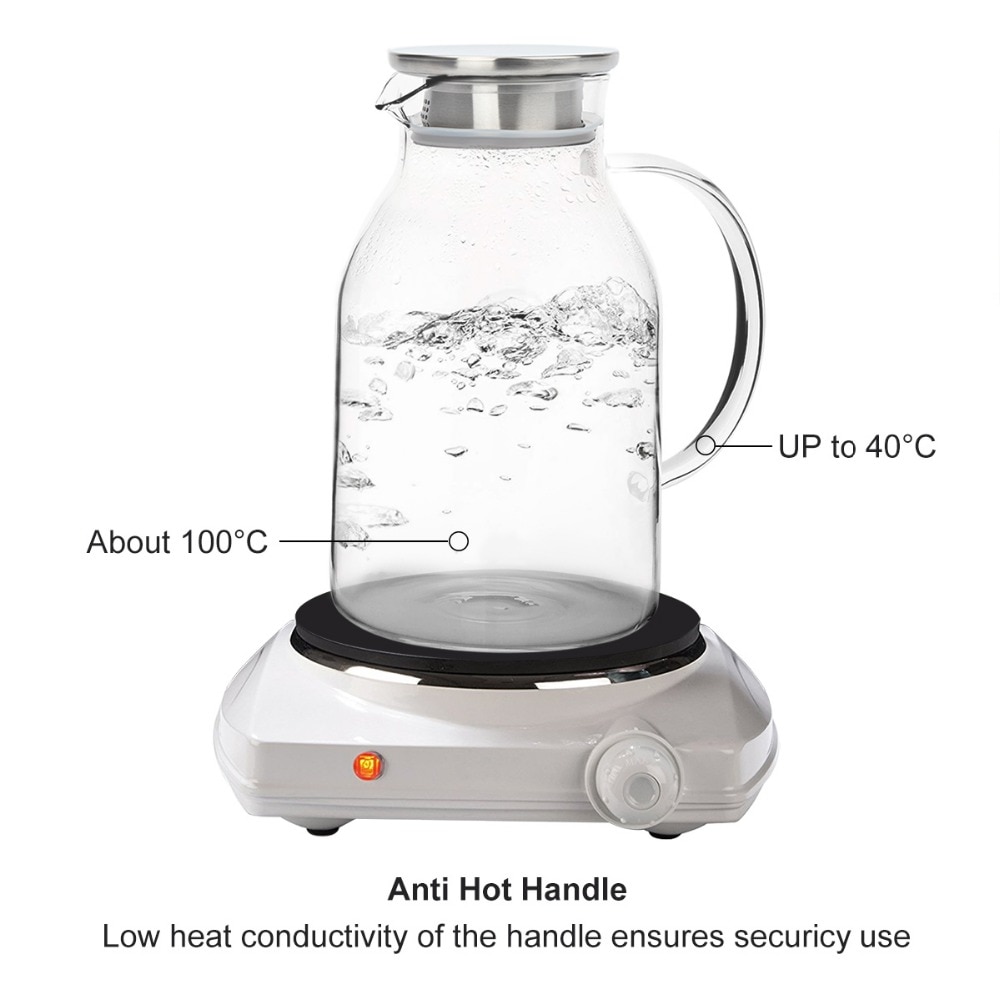 2000ml glazen waterkoker hittebestendig hoge temperatuur explosieveilig grote capaciteit transparante huishoudelijke verdikkingsketel