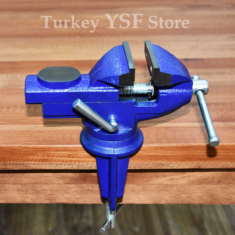 60 mm Table Bench Vise Bench Swivel Clamp Work Vice Craft Repair Tool Metal Working Tool
