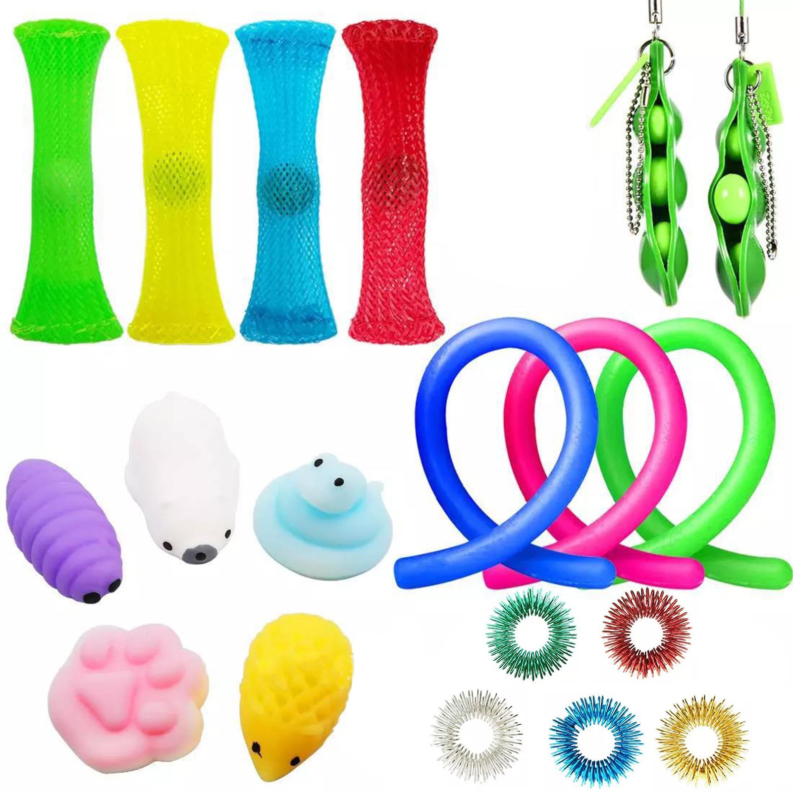 22 Pack Zappeln Sensorischen Spielzeug Set Stress Relief Spielzeug Autismus Angst Relief Stress Pop Blase Zappeln Sensorischen Spielzeug Für Kinder erwachsene