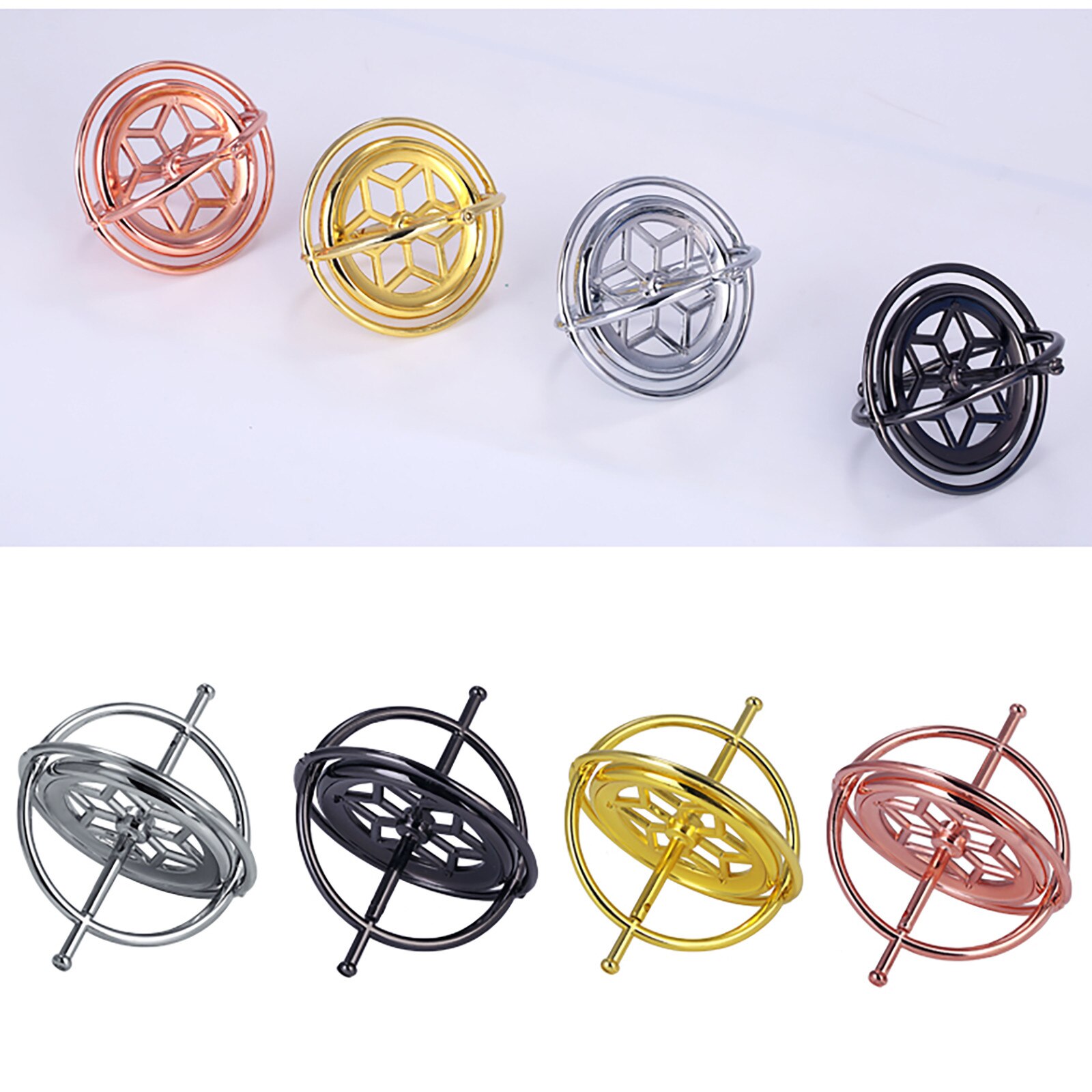 40 # Educatief Metalen Vinger Gyroscoop Gyro Top Druk Verlichten Speelgoed Voor Kinderen Kinderen Speelgoed Kinderen Handgemaakte Spelen Speelgoed