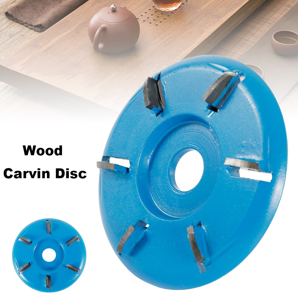 90mm Power Wood Carving Disc for16mm Angle Grinder Milling Cutter Tea Tray Blade Six-tooth Woodworking Turbo Disc Grinder