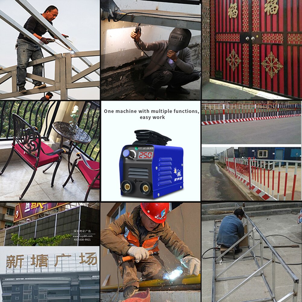 ZX7-250 20-250A Portable Welding Machine Household Mini Electric IGBT Digital Soldering Welding Equipment Current Adjustable