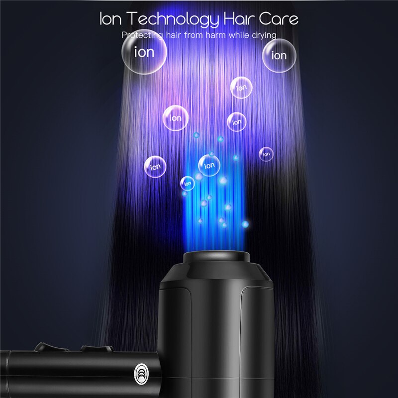 Hair Dryer Large Power Compact Stylish Blow Dryer Quick Drying Travel Hair Blow Dryers With Low Noise Wind Gear&Temp Adjustable