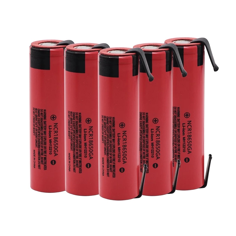 NCR 18650GA 20A discharge 3.7V 3500mAh 18650 Battery rechargeable battery for toy flashlight flat-top lithium battery+Nickel