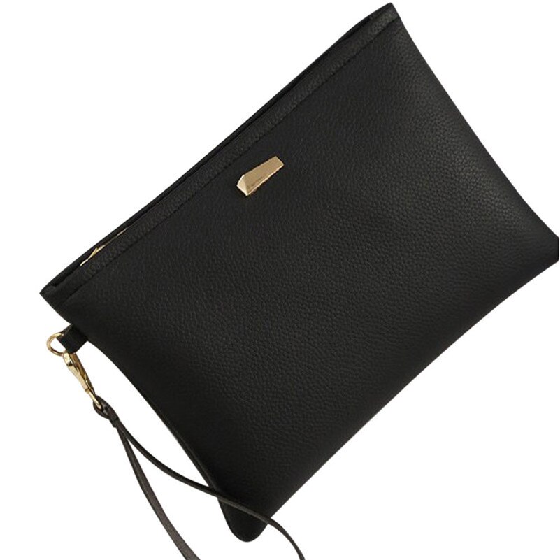 Bolso de mano de cuero para mujer, bolsa de mano femenina, de , , , #15: Black