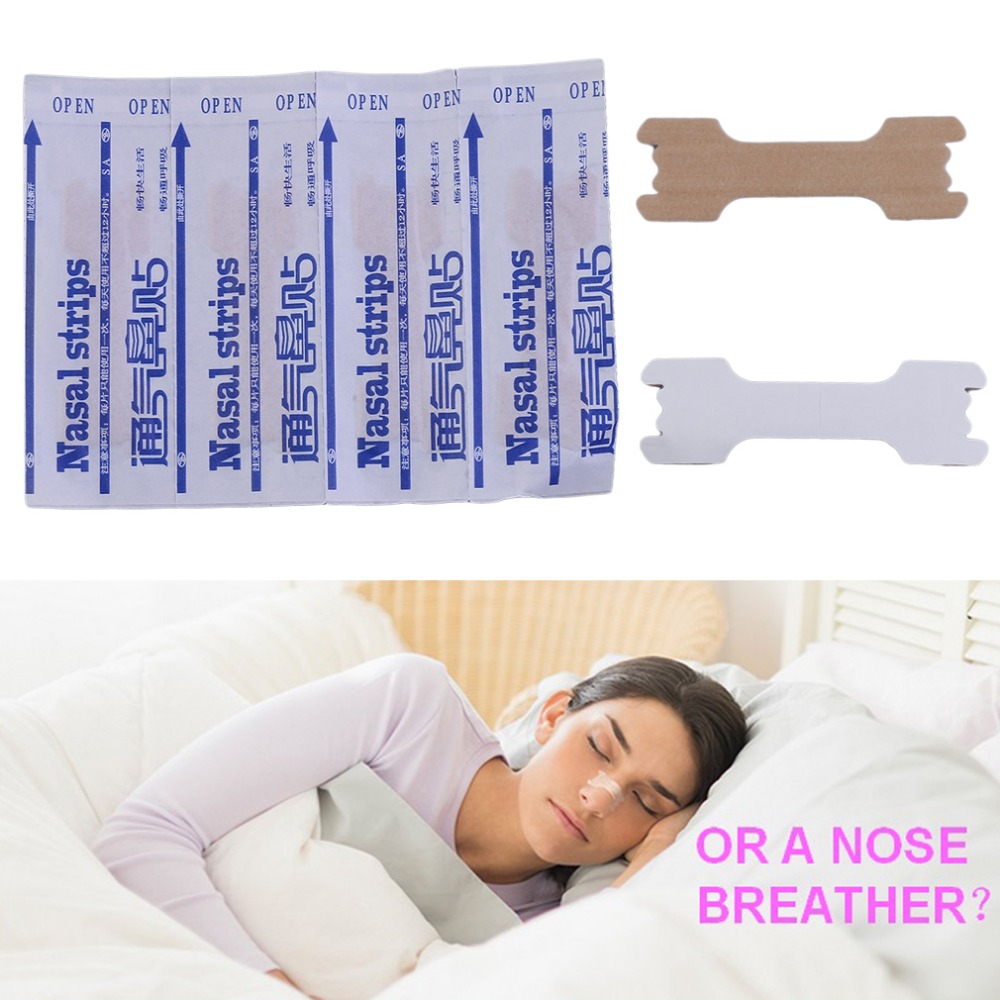 50pcs/set Great Breathing Nasal Strips Right Way to Stop Snoring Anti Snoring Strips Easier Breathe Sleeping Human Health Care