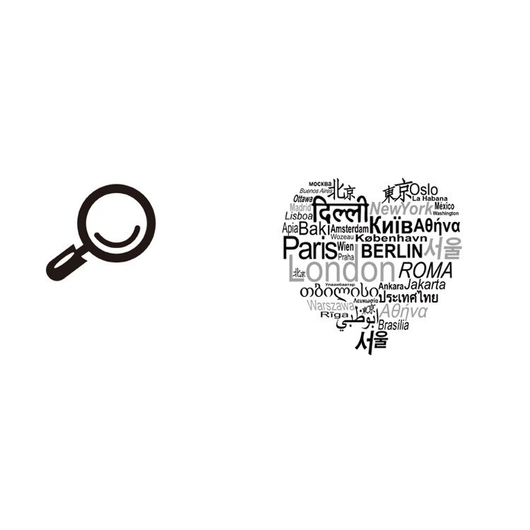 [Fundecor] love english letters pattern wall stickers diy decor for home interior wall decals pvc murals Wall-papers