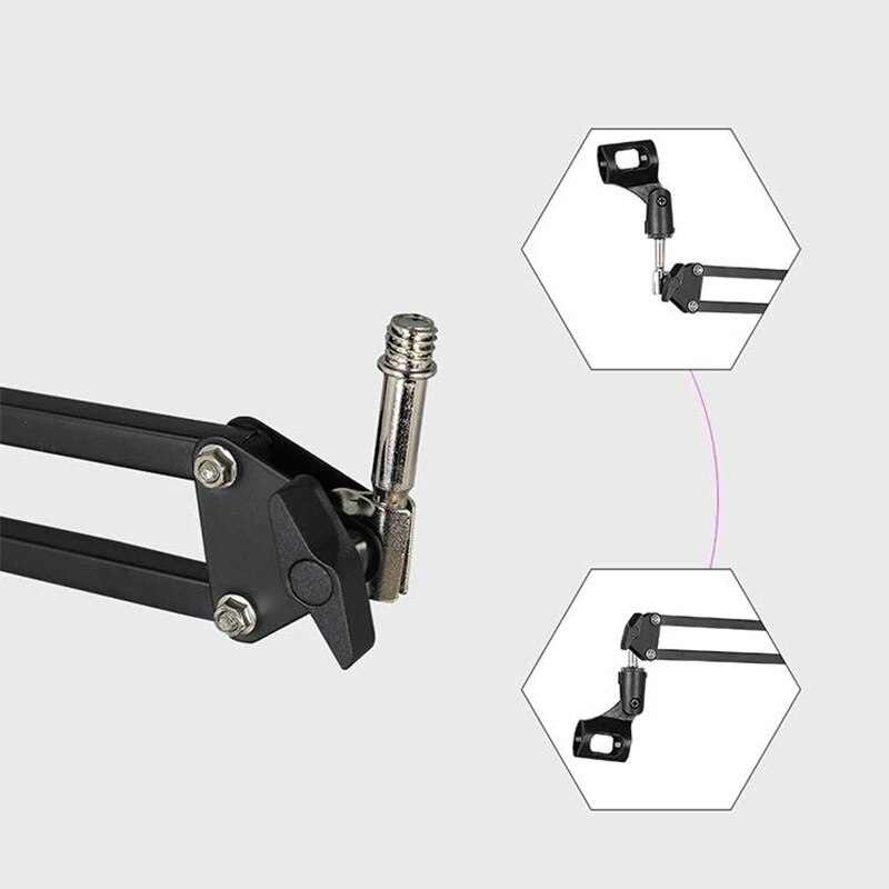 NB-35 Broadcasting Studio Microphone Mic Stand Boom Scissor Suspension Arm Mount Shock For Mounting On PC Laptop Notebook