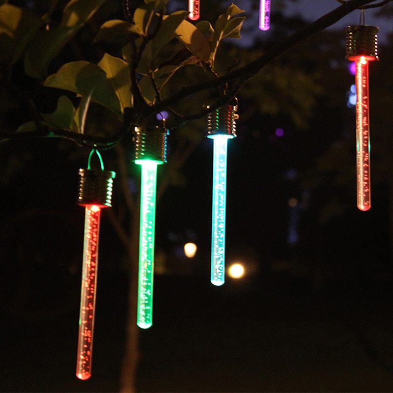LED Solar Hangen Hanglampen Kleurrijke Outdoor Tuin Lamp Kroonluchter Christimas Party Tree Decor