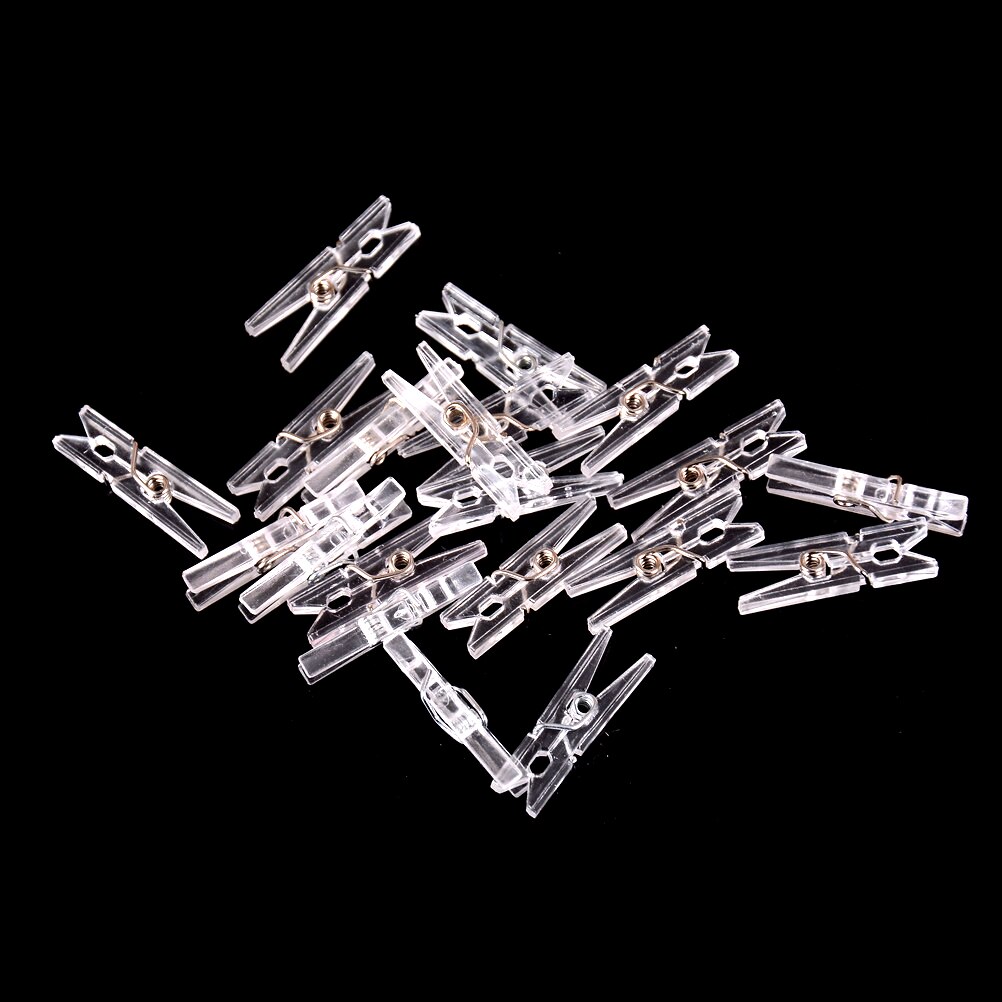 20Pcs Lente Opknoping Clips Klemmen Plastic Wasknijpers Plastic Mini Papier 'S Clip Wasknijpers