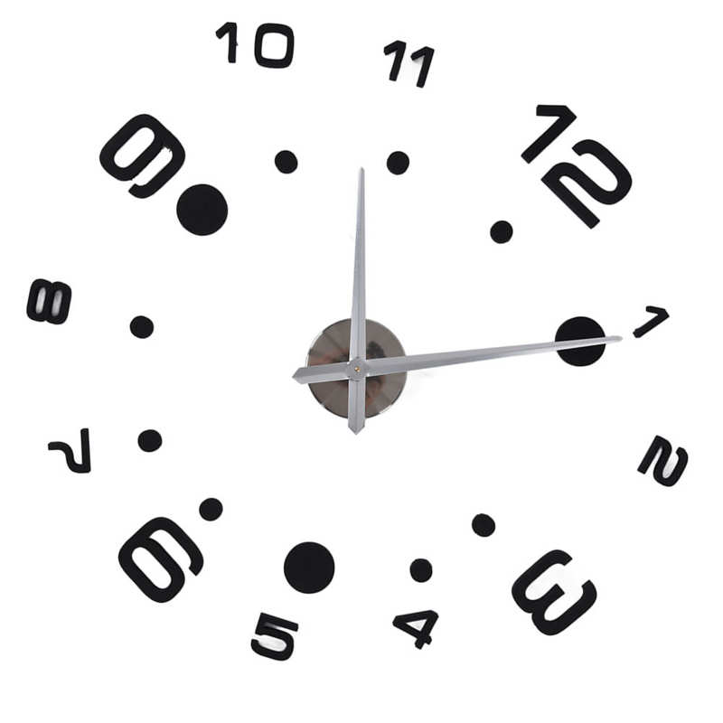 3D Wall Clock Easy Installation DIY Clock Kit for Household