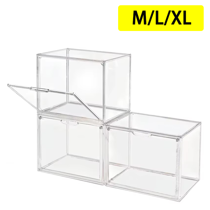 Large Capacity Storage Box Organizer for Figures Acrylic Box Clear Blind Box Showcase Makeup Organizer for Bag