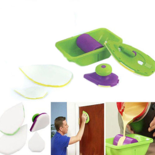 Portable Plastic Paint Roller Perfect Speed Home Painting Ssytem Point Paint Multifunctional Practical Gadgets Spong Paint Brush