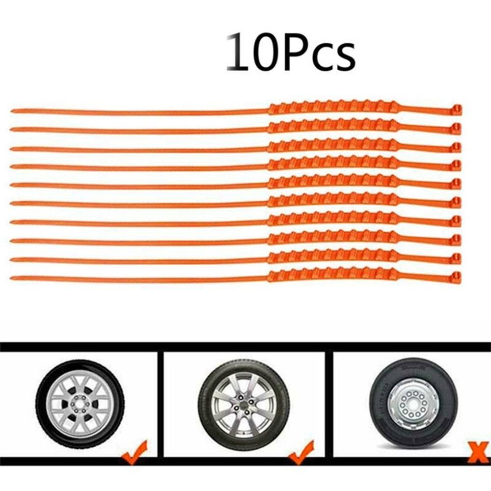 10 Pcs Auto Keten Band Ketting Voor Auto Vrachtwagen Suv Anti-Slip Ketting Banden Emergency Winter Rijden Auto Nood d0S3