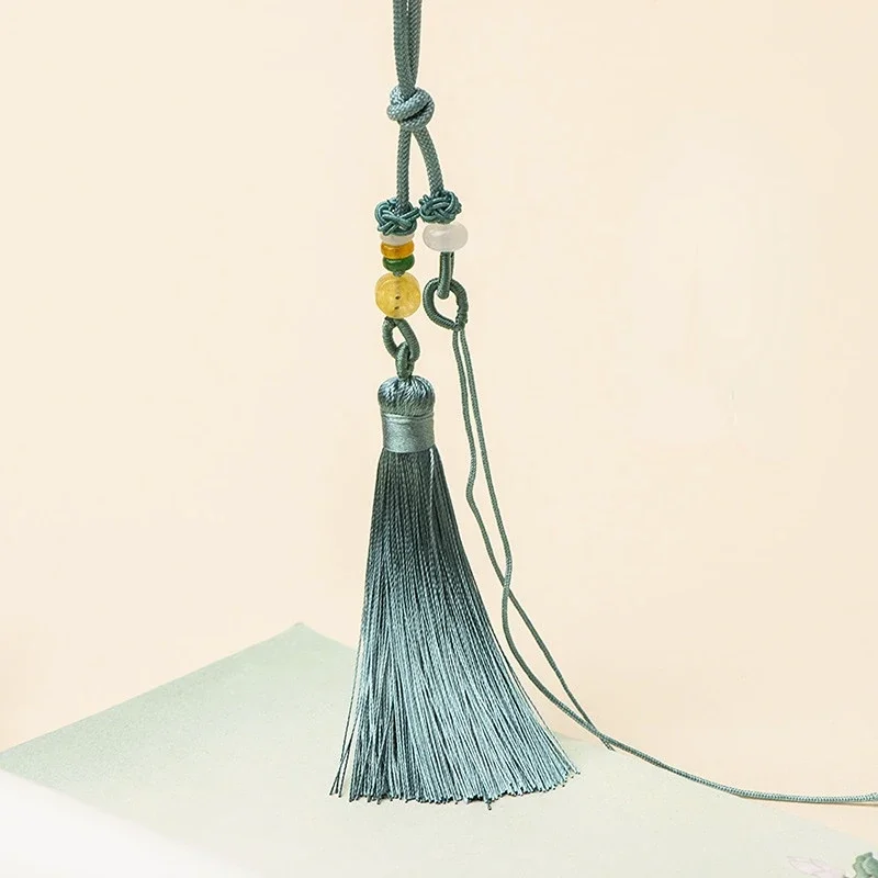 Hermosas borlas, flecos de hilo de poliéster, colgantes decorativos, adornos artesanales, llavero DIY, accesorios de cortina