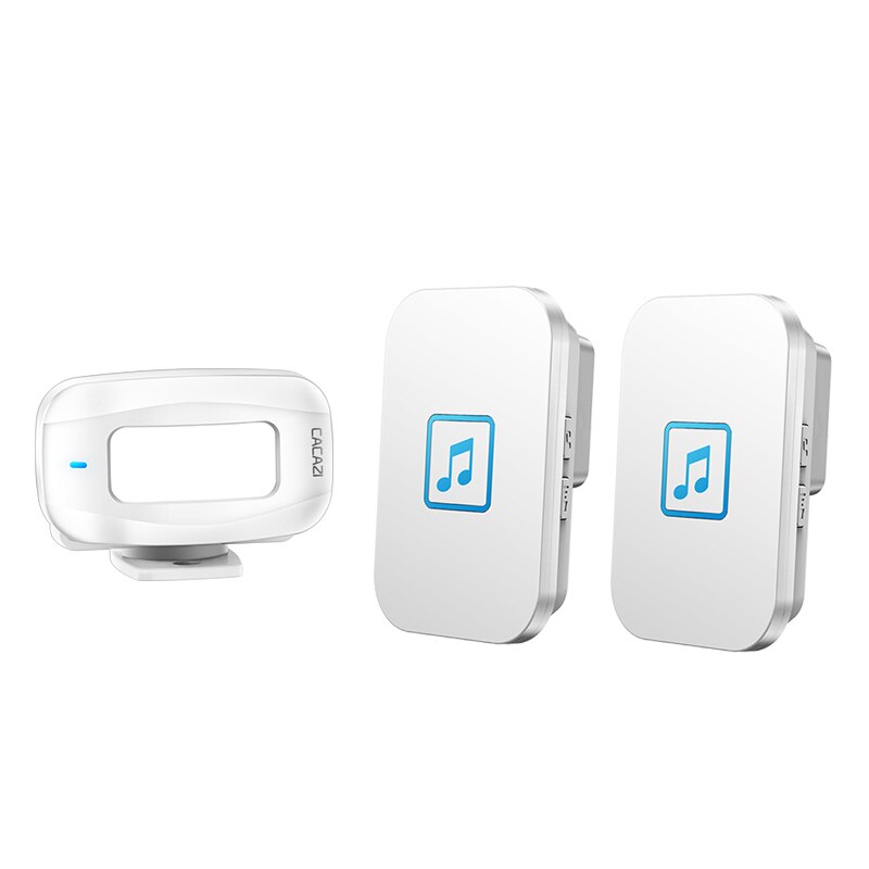 Cacazi Draadloze Pir Bewegingsmelder Infrarood Deurbel Security Alarm 433Mhz Afstandsbediening Winkel Welkom Thuis Sensor Deurbel: 1PIR 2RE