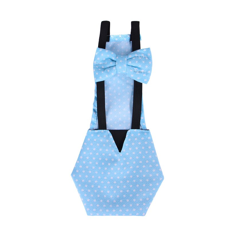 Flowered Pet Diaper for Duck with Bowknot Waterproof and Reusable Elastic Band Farm Clothing SMD66: blue dot S