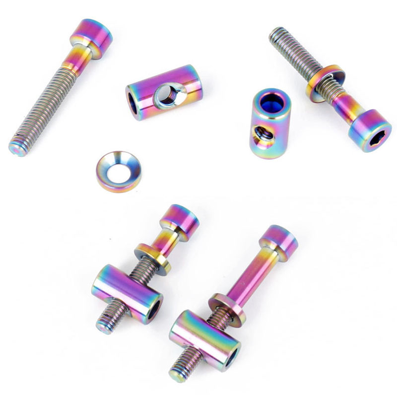 Titanium Ti M5 x 30 40 mm Inbussleutel Taper Hoofd Bout Schroef voor Fiets Stuurpen Zadelpen Fietsonderdelen accessoires