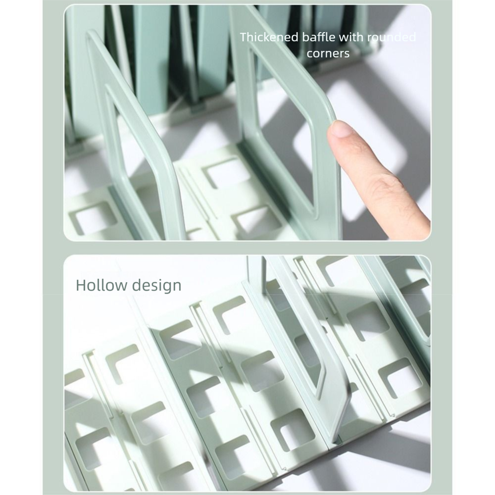 Adjustable Detachable Bookends Non-slip Dividers Vertical Book Holder Space Saving Easy To Install Desktop Book Stand Documents