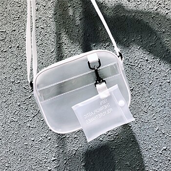 Bolsa transversal pvc transparente, bolsa de ombro transparente para mulheres, armazenamento de chaveiro: Default Title