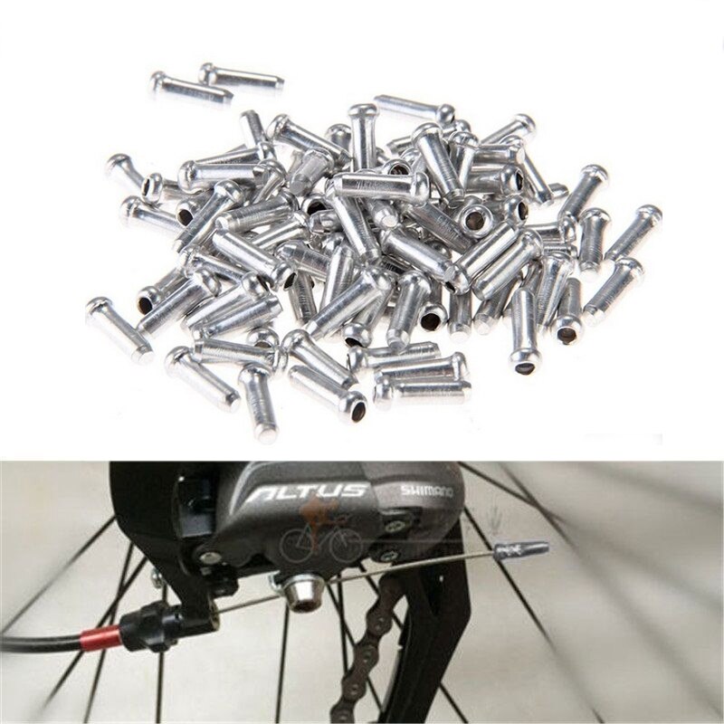 50PCS Bicycle Bike Shifter Brake Ferrules Cable Tips Caps End Crimp: Default Title