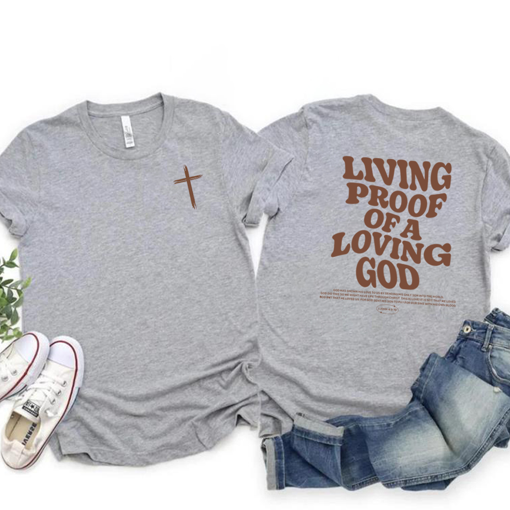 Estetisk kristen t-skjorte kristne klær brun jesus t-skjorte trendy streetwear klær bibelvers skjorter kristen: S / Grå